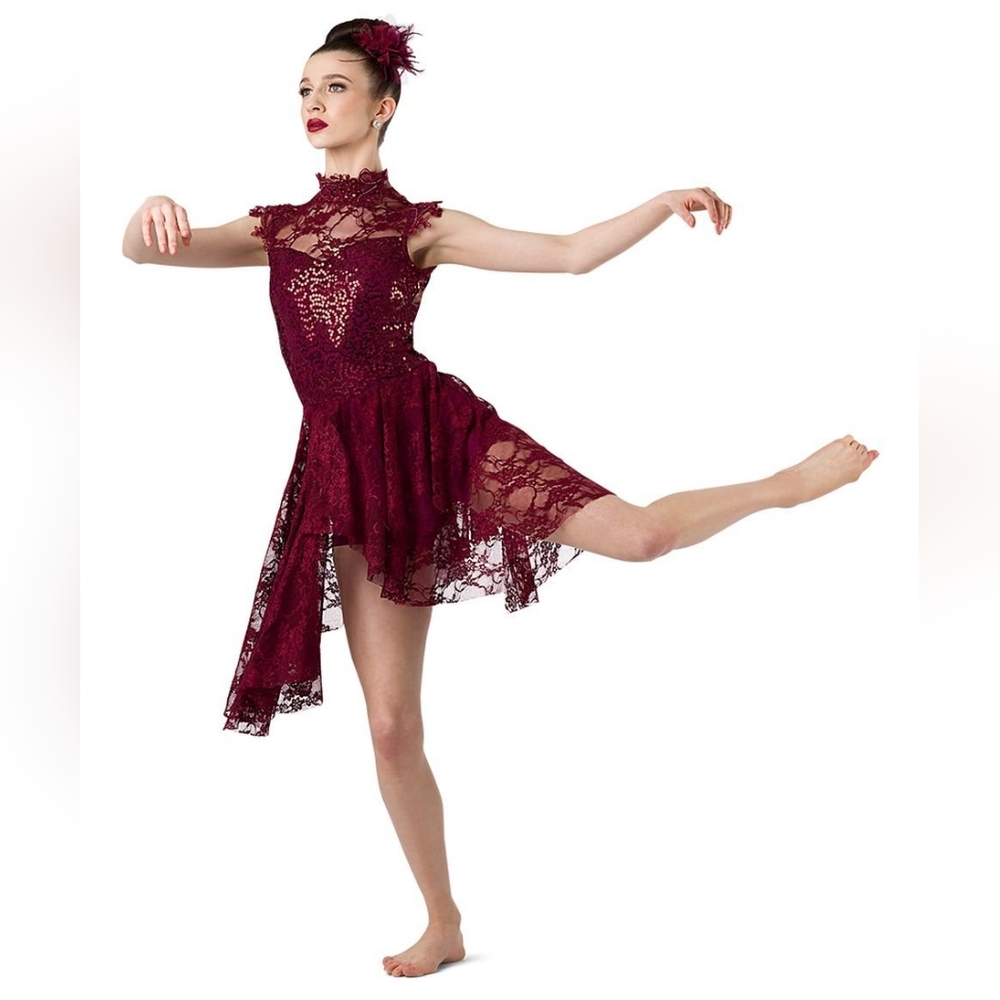 NWT Curtain Call Burgundy Dance Lyrical Costume